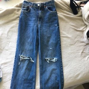 Zara wide leg high rise jeans